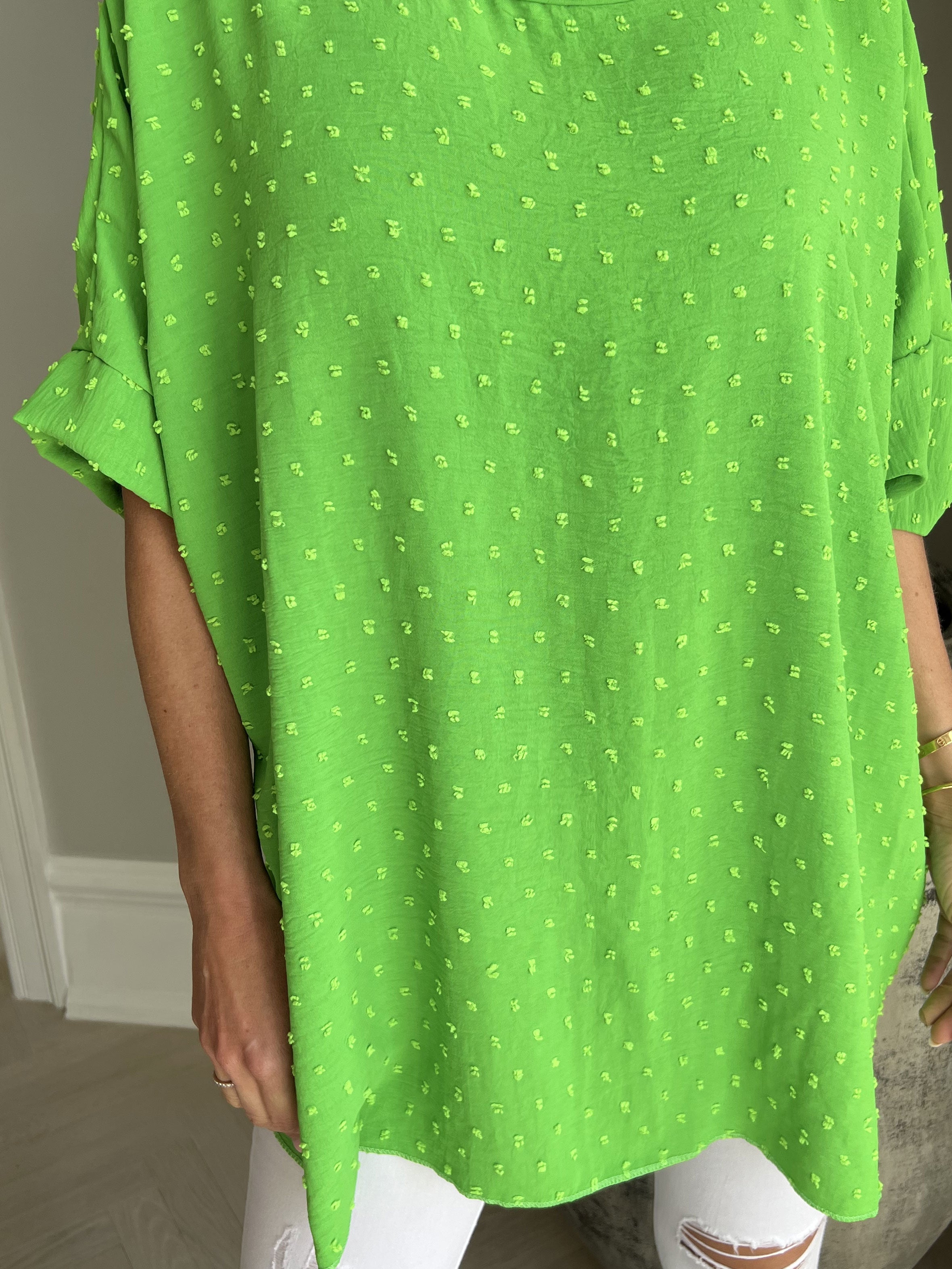 Mileah - Sød bluse med prikket detaljer